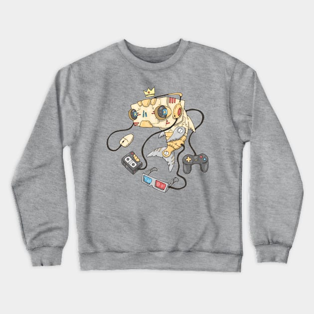 Gaming Fish for Gamers and all things that Gamers Love Crewneck Sweatshirt by extrinsiceye